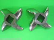 *TWO #32 S/Steel Meat Grinder Knife blade for Hobart Cabelas LEM Universal etc