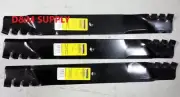 set of 3 mower mulching Predator blades to fit Wood Brothers 61"70134 70142..