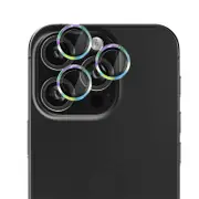 EFM EFSGCLAE611RBW Camera Lens Armour for iPhone 16 Pro / 16 Pro Max - Rainbow