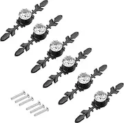 6-PCS Crystal Drawer Knobs Modern Glass Cabinet Knobs Diamond Drawer Handles Cupboard Pull Handles with Screws for Home for Kitchen for Office(Large Size)