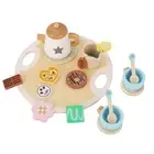 Wooden Teapot Tea Cup Set For Little Girls Role Playing Pretend Wood Tea