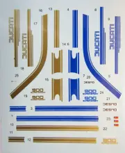 Decalpool Decal Sheet 1:12 Scale Ducati 900SS Bevel DP312 suit Tamiya Kit #14025