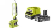 Ryobi R18ALP-0 Flashlight Battery 18V ONE+ 18 LEDs 900 Lumens 6m 5700K Kit 2.0Ah