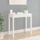 vidaXL Console Table White 80x40x75 cm Solid Wood Pine 2BB