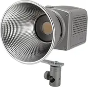 LED Video Light with App Control, Bi Color COB Continuous Output Lighting, 2700K to 6500K PWM Dimming, 55W Handheld Spotlight for Studio Photography, Video Recording