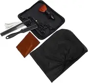 SHERCHPRY 1Set Ergonomic Hairdressing Scissors Kit Professional Flat Scissors for Salon and Home Use Comfortable Grip Durable for All Hand Black