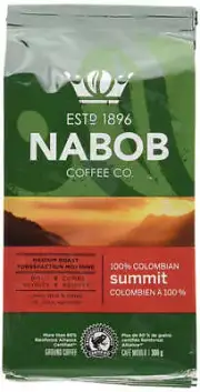 Nabob Ground Coffee, 100% Colombian Summit Medium Roast, 300g