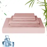 LINENOVA 2000TC Hiqh Quality Bamboo Blend Sheet Set - DustyPink - Size Queen