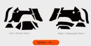 Trunk Side Cover Felt Fabric Black 7P+6Pcs No-Speaker Type for Kia Seltos 2024+ (for: Kia)