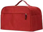 Toaster Dust Cover MAYHOUR 2/4 Slices Toaster Appliance Protection Cover Zipper & Open Pockets Bread with Kitchen Small Appliance Cover Machine Washable (Red, 2 Slice: 29×19×20cm)