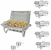 Chafing Dish-Buffet Set, Portable Food Warmer, Buffet Server and Food Warmer, Chafing Dish Buffet Set Made of Stainless Steel, for Buffetsweddingsbanquetscatering Events ~