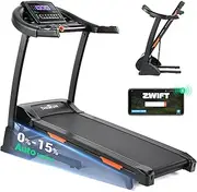 [THERUN] Incline Treadmill for Running and Walking, 300 lbs Weight Capacity Folding Treadmill with 0-15% Auto Incline, Wide Belt, 3.5HP, App, Heart Rate