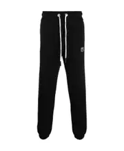 logo-patch drawstring track pants XS,L Black