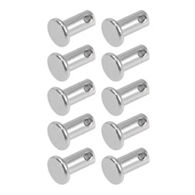 Clevis Pin 6mmx12mm 20Pcs Single Hole Flat Head 304 Stainless Steel Fastener Pin