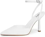 [QIY] Closed Toe Ankle Strap Heels Women Pumps Pointed Toe Heeled Sandals for Women Stiletto Wedding Dress Shoes