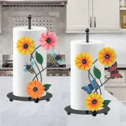 Sunflower Paper Towel Holder Iron Art Sunflower Kitchen Roll Stand TaCAe STS