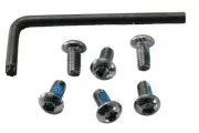 6 Disc Brake Rotor Bolts w/ Threadlock & Torx T25 Tool (M5 x 10mm for IS Rotors)
