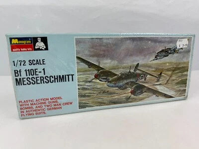 MONOGRAM 1/72 Scale Boxed Kit Bf 110E-1 MESSERSCHMITT #PA162-100 Factory Sealed