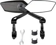 Bike Mirrors for Handlebars,Bicycles Lens 360 Degree Adjusted - Scratch-Resistant Handlebar Mount Bike Mirror for Touring Biking Commuting Fitness Mountain Road Travel Beach Riding Sport