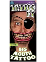 Chipped Tooth Big Mouth Temporary Tattoo FX
