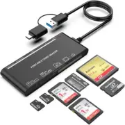 Lightning, USB 3.0 & USB C Memory Card Reader Adapter For Micro SD TF CF SDHC