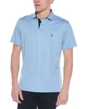 TailorByrd Melange Mesh Performance Polo Shirt