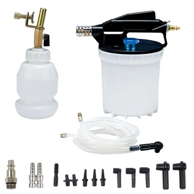 Vacuum Brake Bleeder Kit with 2L Brake Fluid Extractor 1L Refilling Bottle & ...