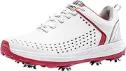 [PENXZT] Men's Golf Shoes Casual Spiked Golf Sneakers Waterproof Non-Slip Comfortable Lightweight Plus Size,A,13