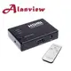 Alanview HDMI 三進一出切換器含遙控器(附DC轉USB充電線) (DK303)