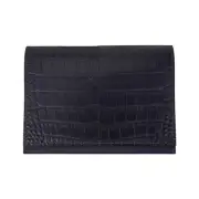 HermesMC2 Magellan Passport Holder Bleu Nuit Matte Exotic New