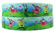 Spongebob Squarepants Cartoon 1" Wide Repeat Ribbon Sold in Yard Lots