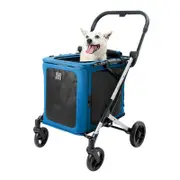 BigBuddy 2-in-1 Pet Stroller & Crate Combo - Crystal Teal - Crystal Teal