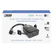 Feit Smart Commercial and Residential PVC Smart Dual Outlet Outdoor Plug w/Wifi