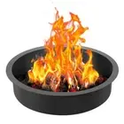 40 Inch Round Steel Fire Pit Ring DIY Campfire Outdoor Patio Firepit