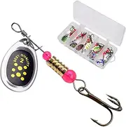 Trout Fishing Lures - Fishing Spoons | 10x Colorful Spinner Baits Metal Fishing Baits, Hard Metal Baits Crankbaits, Sequins Crankbait Spoon Baits for Freshwater Saltwater