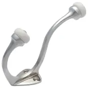 Porcelain Tip Hat &amp; Coat Hook, Chrome/White