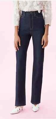 NEW La Vie Rebecca Taylor Mireille Jeans Size 31 High Rise Straight Leg Mirielle