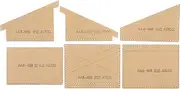 Respicefinem Clear Acrylic Purse Pattern Stencil Template Drawings Set Ideal Leather Hand Craft DIY Tool with Protective Film Durable Material Transparent Pattern Compact Size for