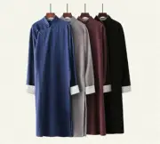 Wing Chun Men Robe Cheongsam Tai chi Kung Fu Uniforms Cotton Suit Martial Arts