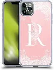 Head Case Designs Officially Licensed Nature Magick Letter R Rose Gold Monogram 2 Gel Case [Military Grade Protection] Compatible with Apple iPhone 11 Pro Max