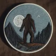 Bigfoot in Nature Patch Iron-on Applique Sasquatch Badge Legend Cryptid Myth