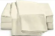 (1) Luxor Style Bamboo Pillowcase 300TC ~ Standard 19 x 31 ~ Ivory **NEW**