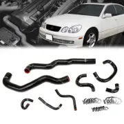 HPS Black Radiator+Heater+Throttle Body Hose For 98-05 GS300/400 2JZ-GTE Swap (for: Lexus)