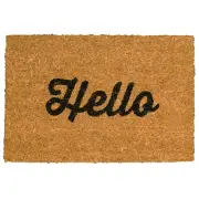 NEW Kenware Vivaldi Coir Mat Hello Tan 38x58cm