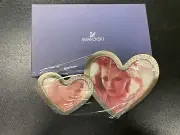Swarovski NIB Double Heart Photo Picture Frame