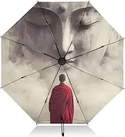 [PDZRMY] UV Protection Travel Umbrella Abstruct Spirit Cloud Compact for Rain and Sun - Auto Open and Close UPF 50+ Windproof Portable 46” Sun Umbrella for Women and Men