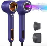 Hair Dryer Negative Ionic Blow Dryer w/ 110, 000 RPM Brushless Motor Indigo Blue