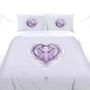 NNEDSZ Anne Stokes White Unicorn Quilt Cover Set Queen
