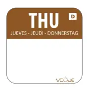 DISSOLVABLE FOOD ROTATION LABELS THURSDAY (PACK OF 1000) U780