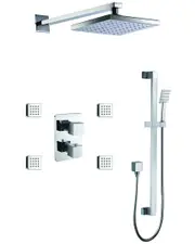 Alfi 3-Way Thermostatic Shower Set with Body Sprays
